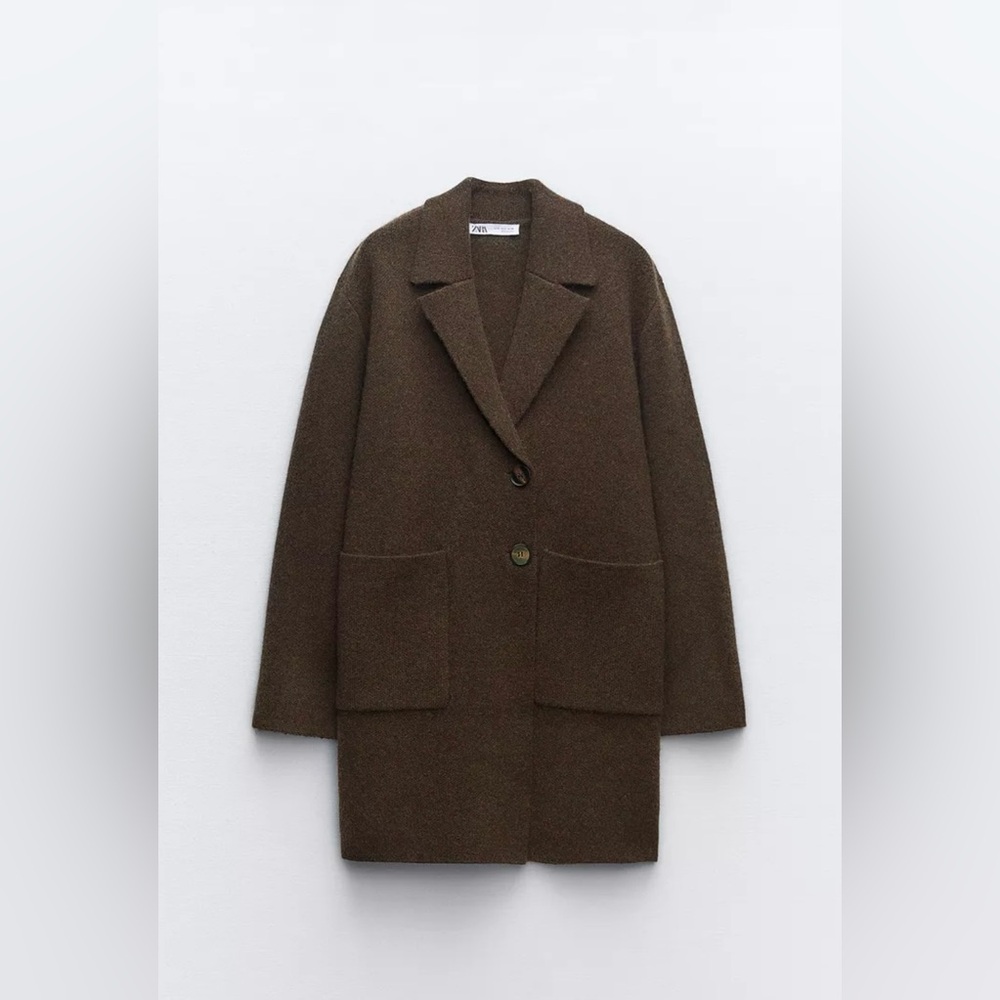 Zara Wool Short Coat - Sweater Coat
